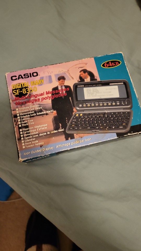 Retro Casio Digital Diary SF-8350 Organizer 64k New