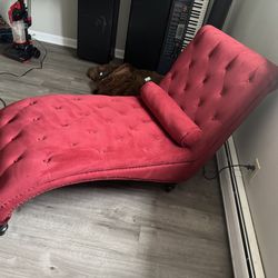 Red lounge chair