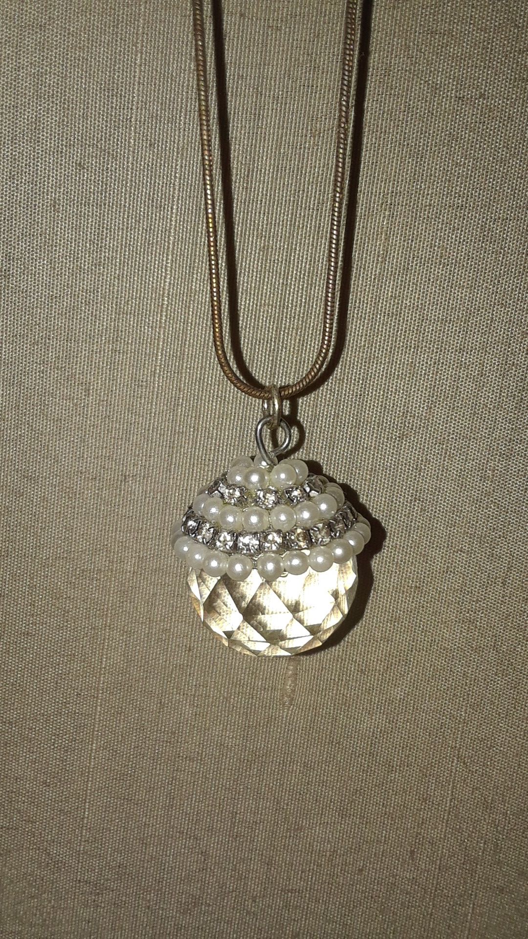 Crystal Acorn Charm
