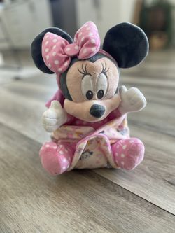 Disney Parks Swaddled Pink Baby Minnie Mouse