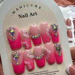 Glue On Or Stick On Nails, Beautiful Size Large