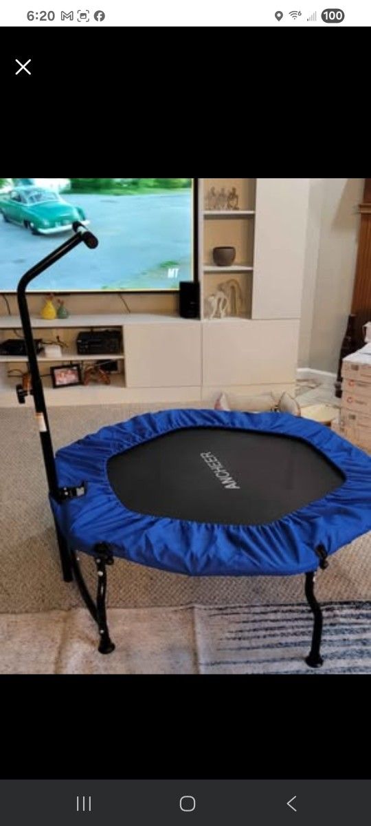 ANCHEER 50" Foldable Fitness Trampoline for Adults & Kids
