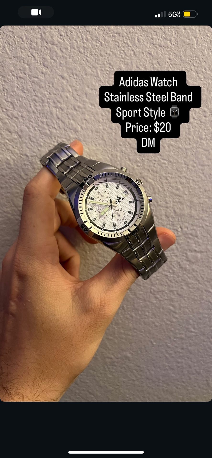 Adidas Sport Style Watch – Stainless Steel Band