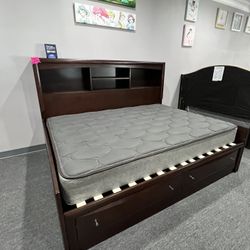 Full Bed Frame With Storage 