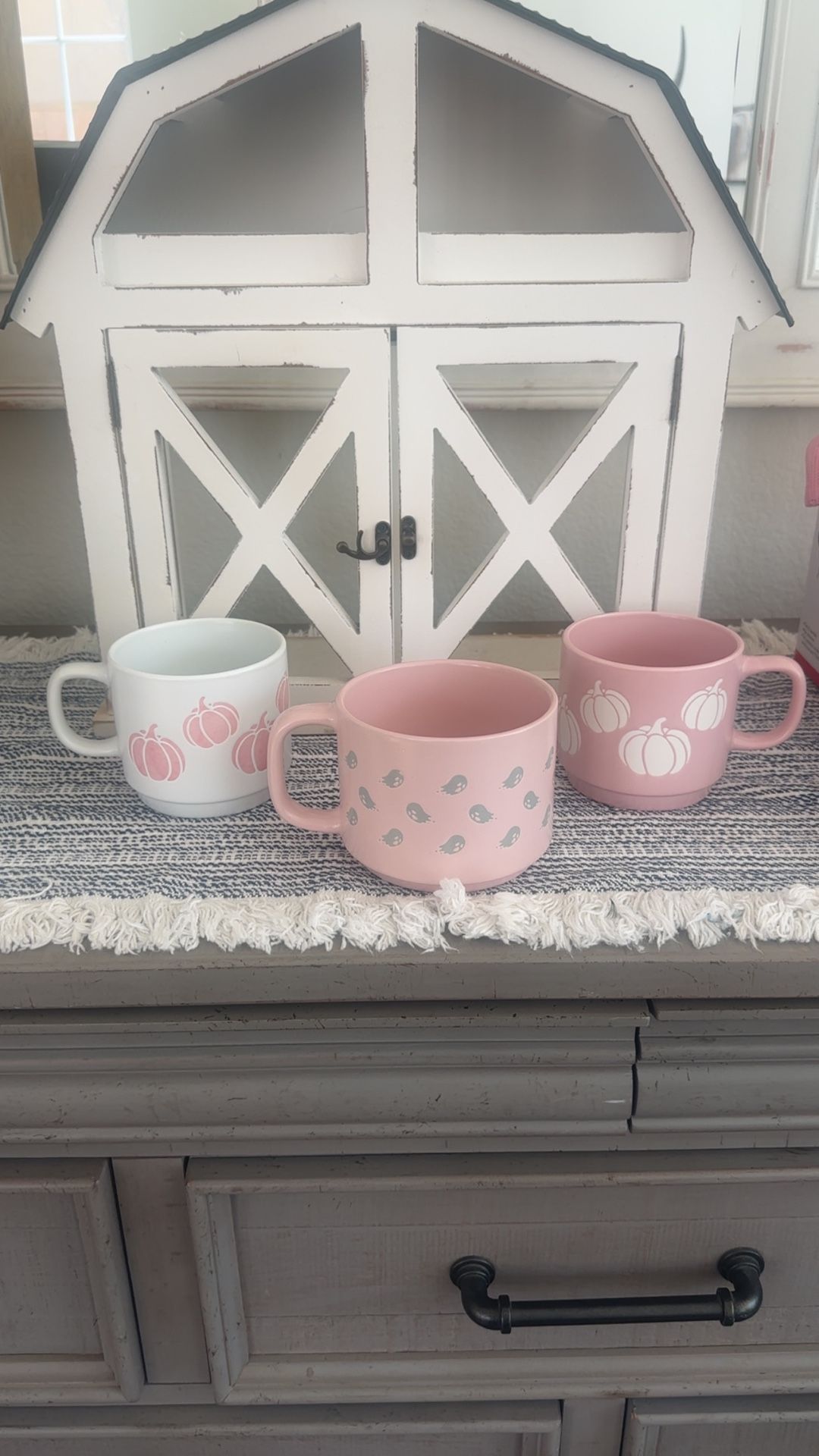 Pink And White Mugs
