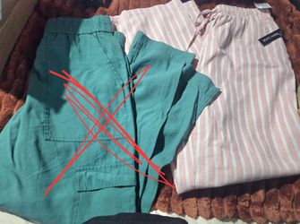Pink & white striped pants sz medium new! $5