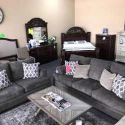 Dorsten Slate Living Room Set (Sofa, loveseat , Couch Sectional Options 