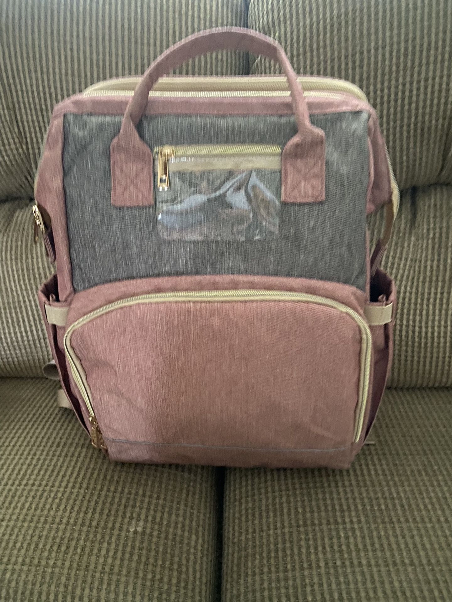 Back Pack Diaper Bag  with Bed