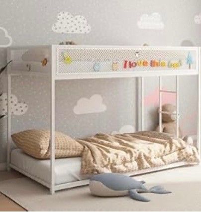 Twin Twin Bunk Bed with Stable Ladder