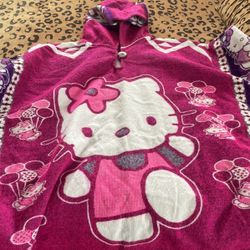 New Hello Kitty Poncho Pink And Purple 