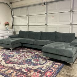 Beige Grey Sectional