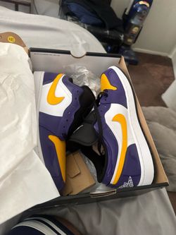 Air Jordan 1 Low Purple Gold Sneakers