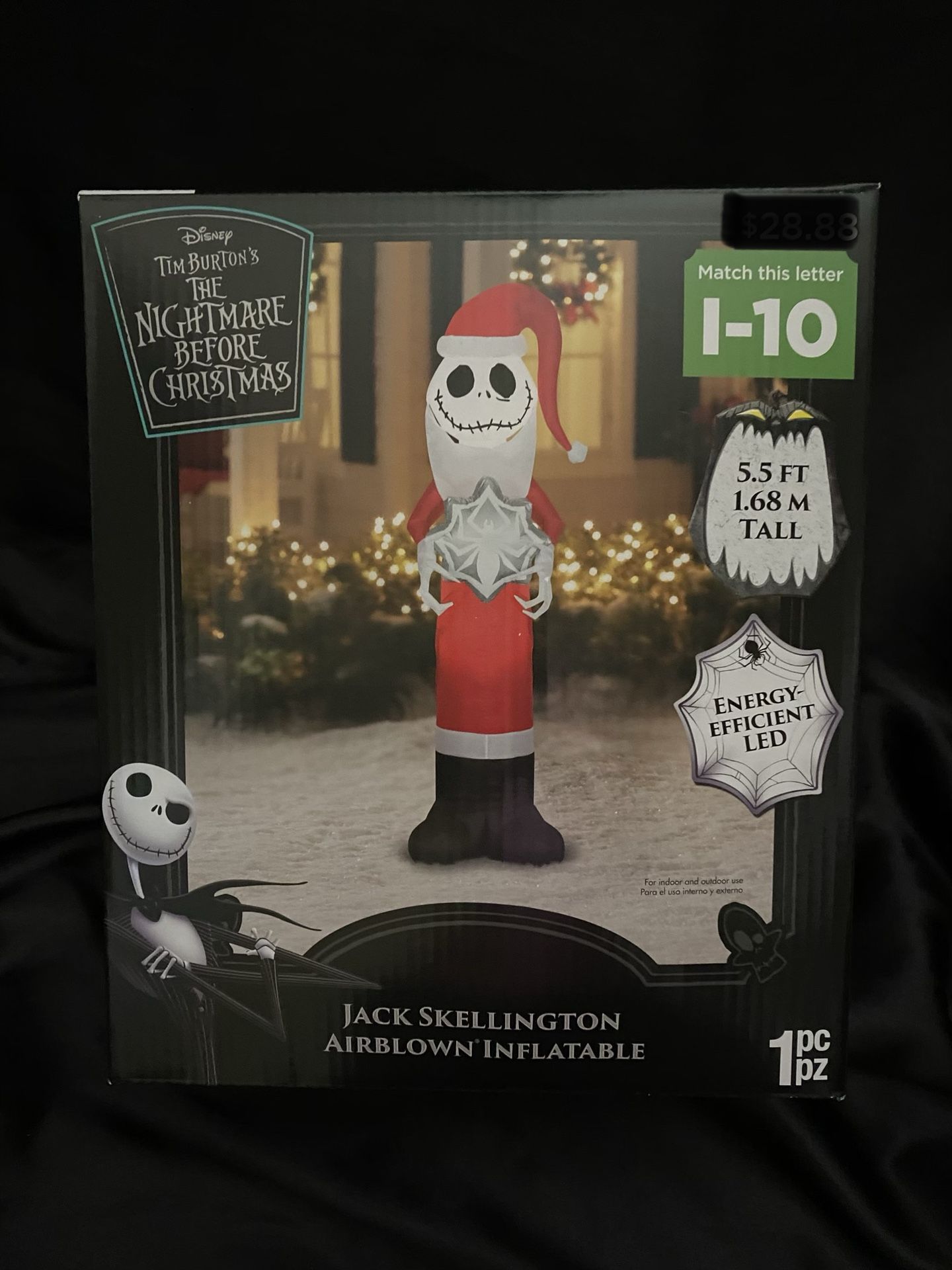 New Nightmare Before Christmas Santa Jack Skellington Inflatable