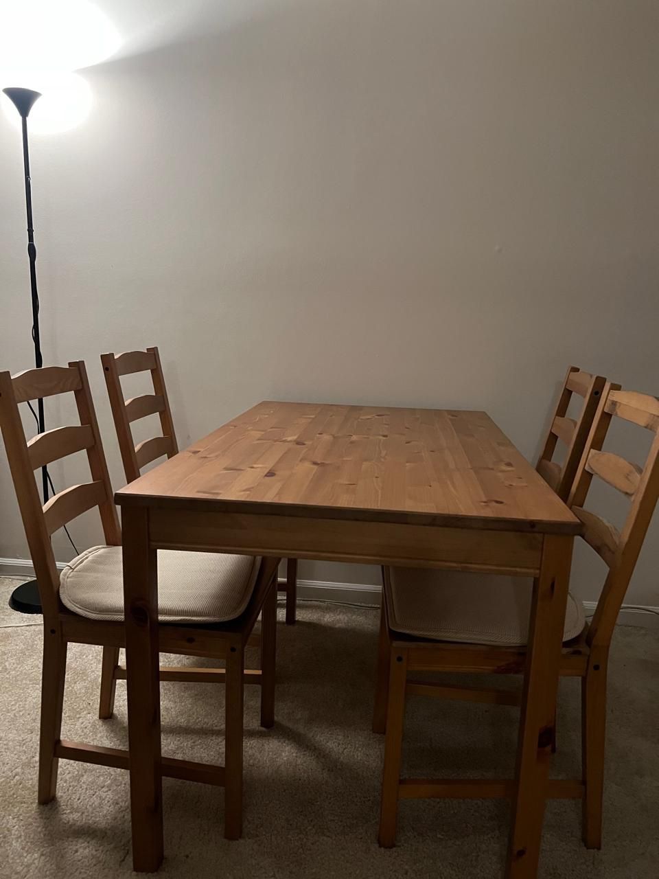 Table and 4 chairs
