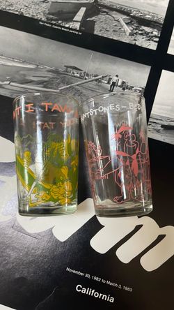 Vintage jam jar glasses