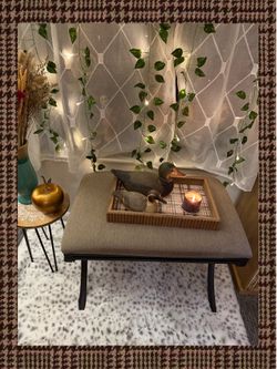Taupe Ottoman Bench