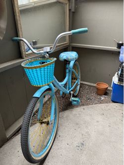 Bicicleta Huffy Cranbrook Azul Vintage con Canasta – Buen Estado