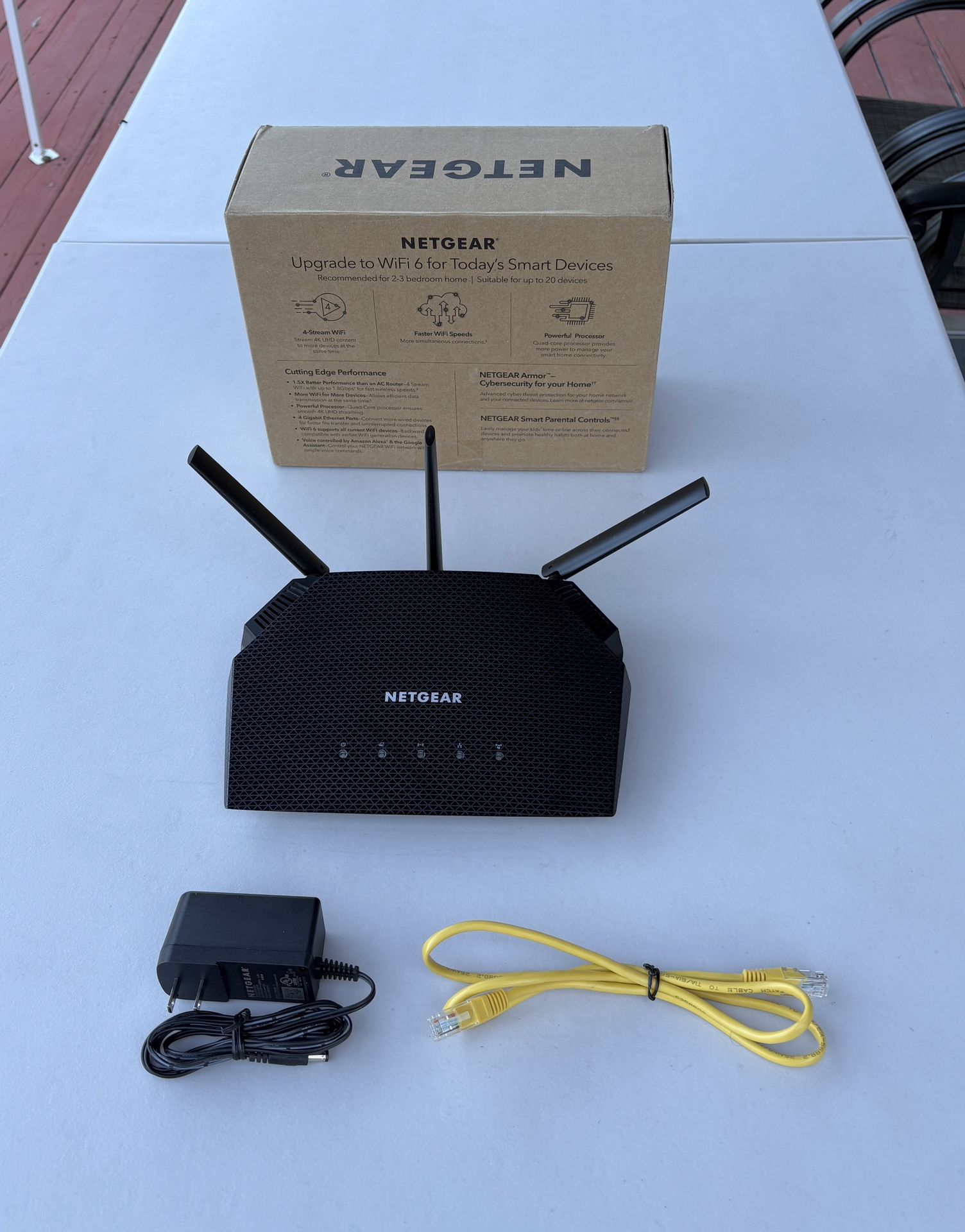 Netgear 4-Stream AX1800 WiFi 6 Router (R6700AX), in very good condition