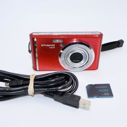 Polaroid iE826 18MP Digital Camera - Red CHARGING CABLE SD CARD INCLUDED