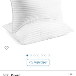 2 Pack Super Plush Gel-fiber Filled Pillows (Queen(