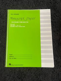 Hal Leonard Manuscript Paper Wire-Bound Notebook