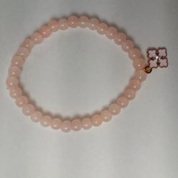 Pink Flower Charm Bracelet 