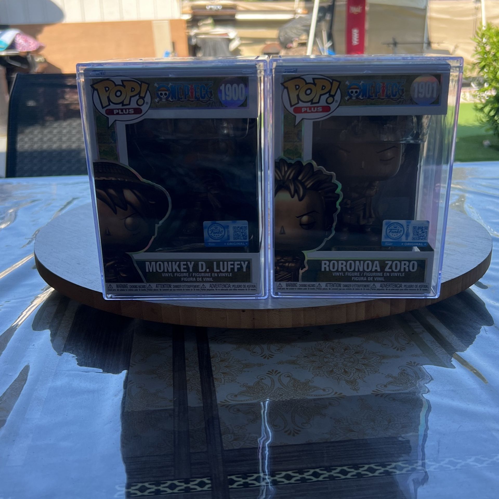 Luffy and Zoro Bronze Statue Funko Pop
