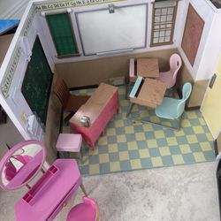 American Girl Doll School Vanity And Daybed Trundle 