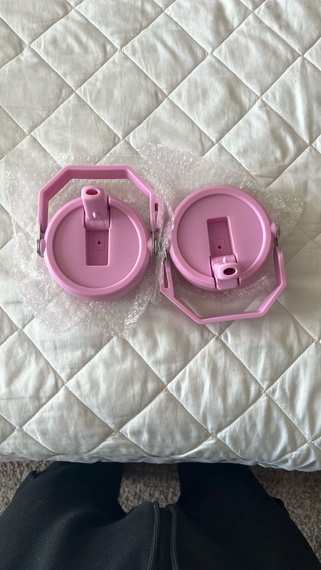 Two Pink Stanley 40 Oz Covers No Straw