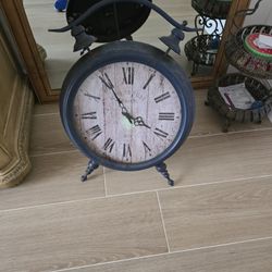 Large Vintage Look Alarm Style Cream Clock Hotel De Ville Paris 1879 Farmhouse