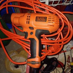 Black and Decker 5.2 Amp Corded drill W 20 ft extension Cord