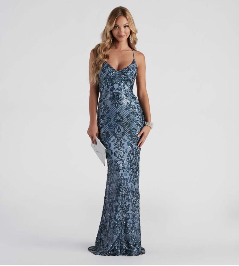 Remi Sequin Mesh mermaid Dress