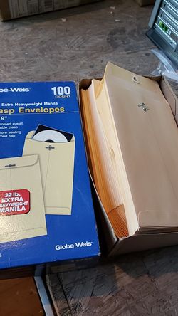 6 by 9 clasp envelopes