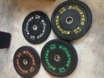 Zomster Bumper Plates 170 lb Set – 10, 15, 25, 35 LB x 2