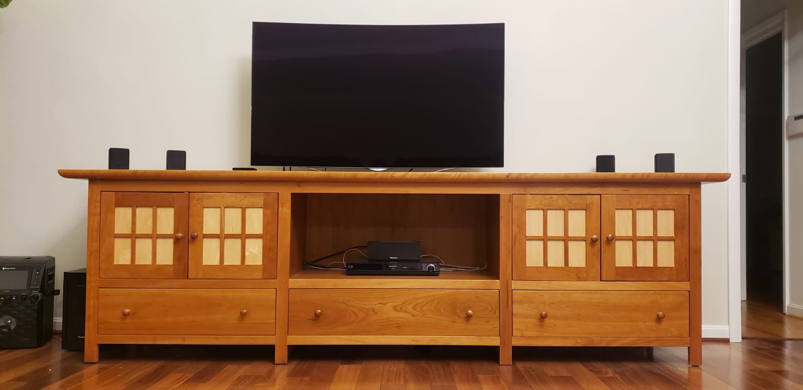 Wood TV Entertainment Cabinet