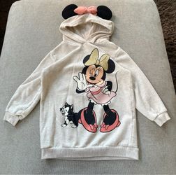 H&M Minnie Mouse cream hoodie with ears Size 6 years , used but like new , perfect condition, no stains , no tears etc   #kids #disney