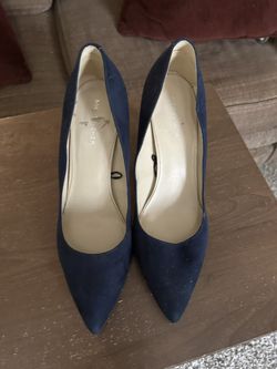 Blue Suede Heels $10