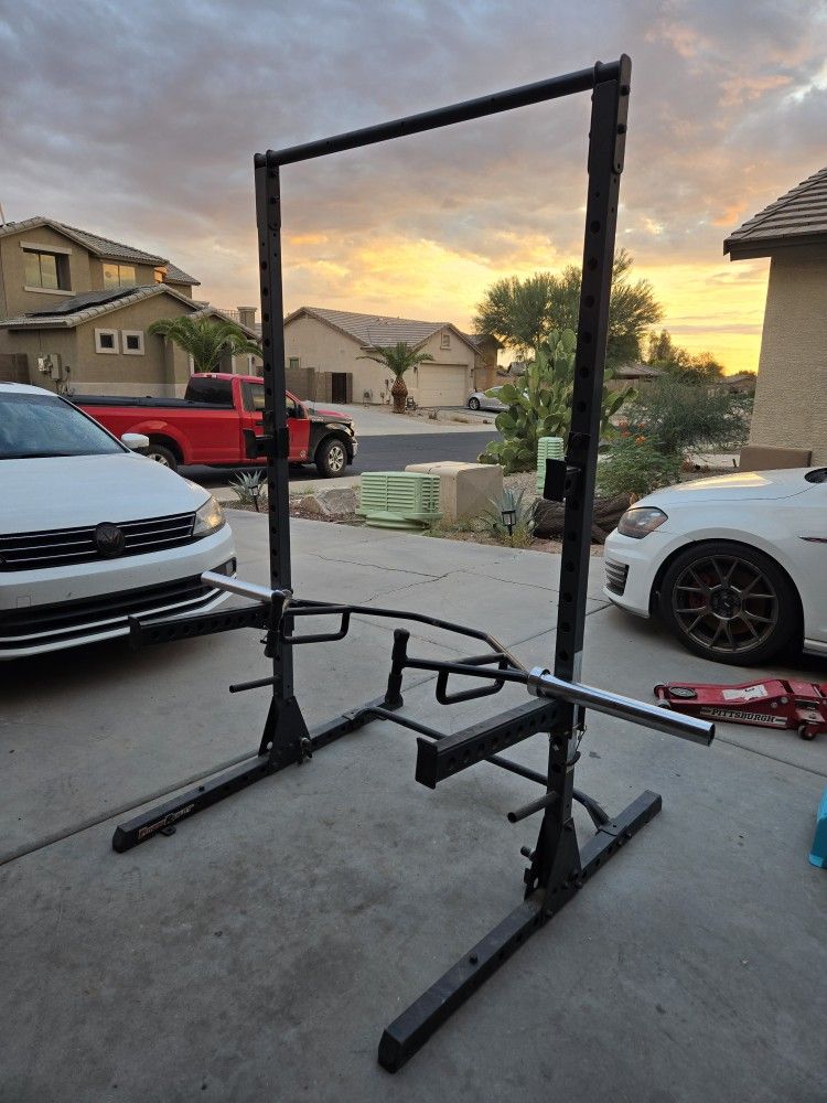 Weights And Squat Rack