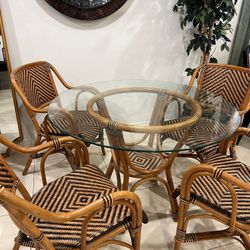 Rattan Table and chairs 