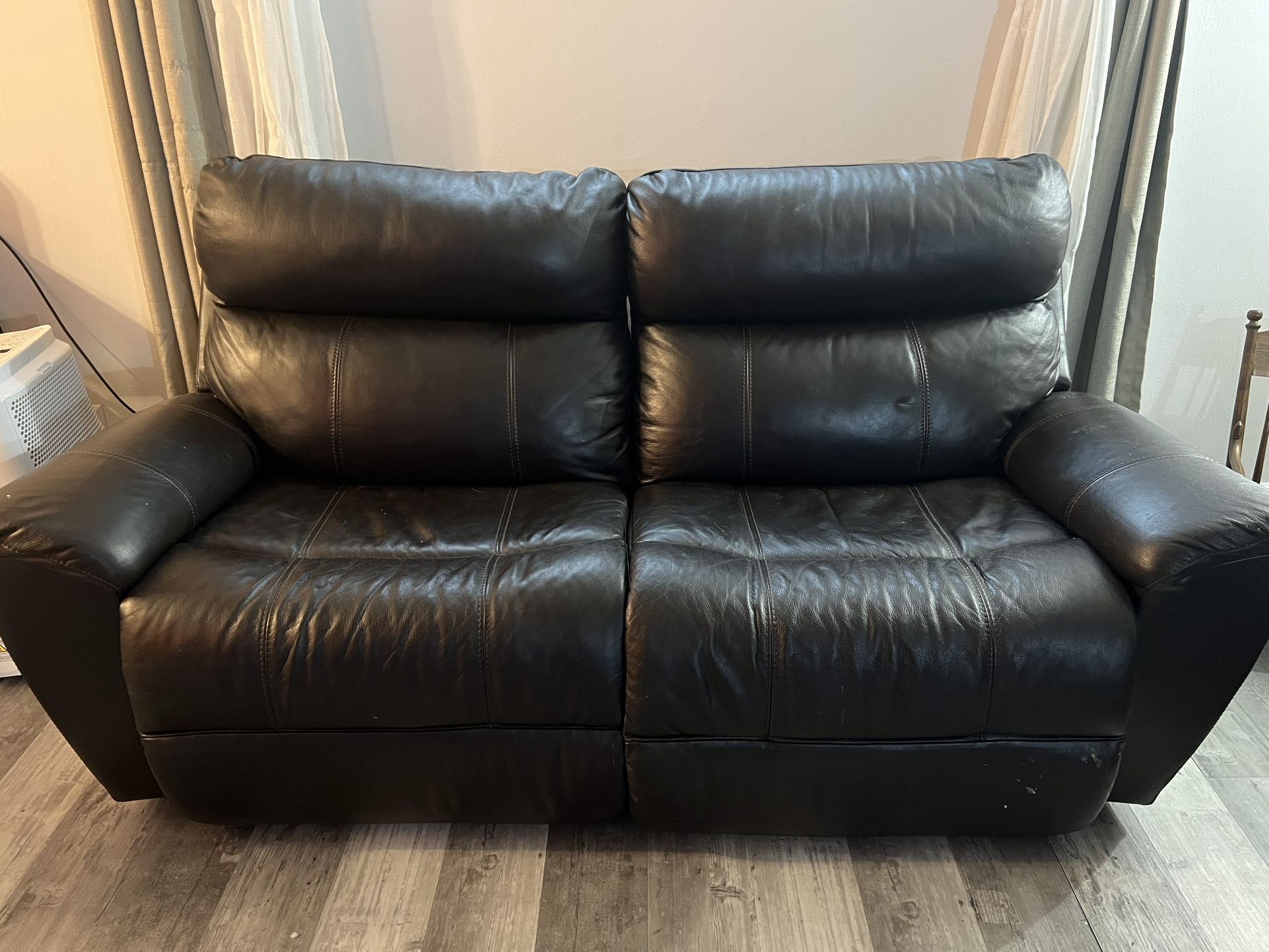 La-Z-Boy Dual Power Recline Leather Couch