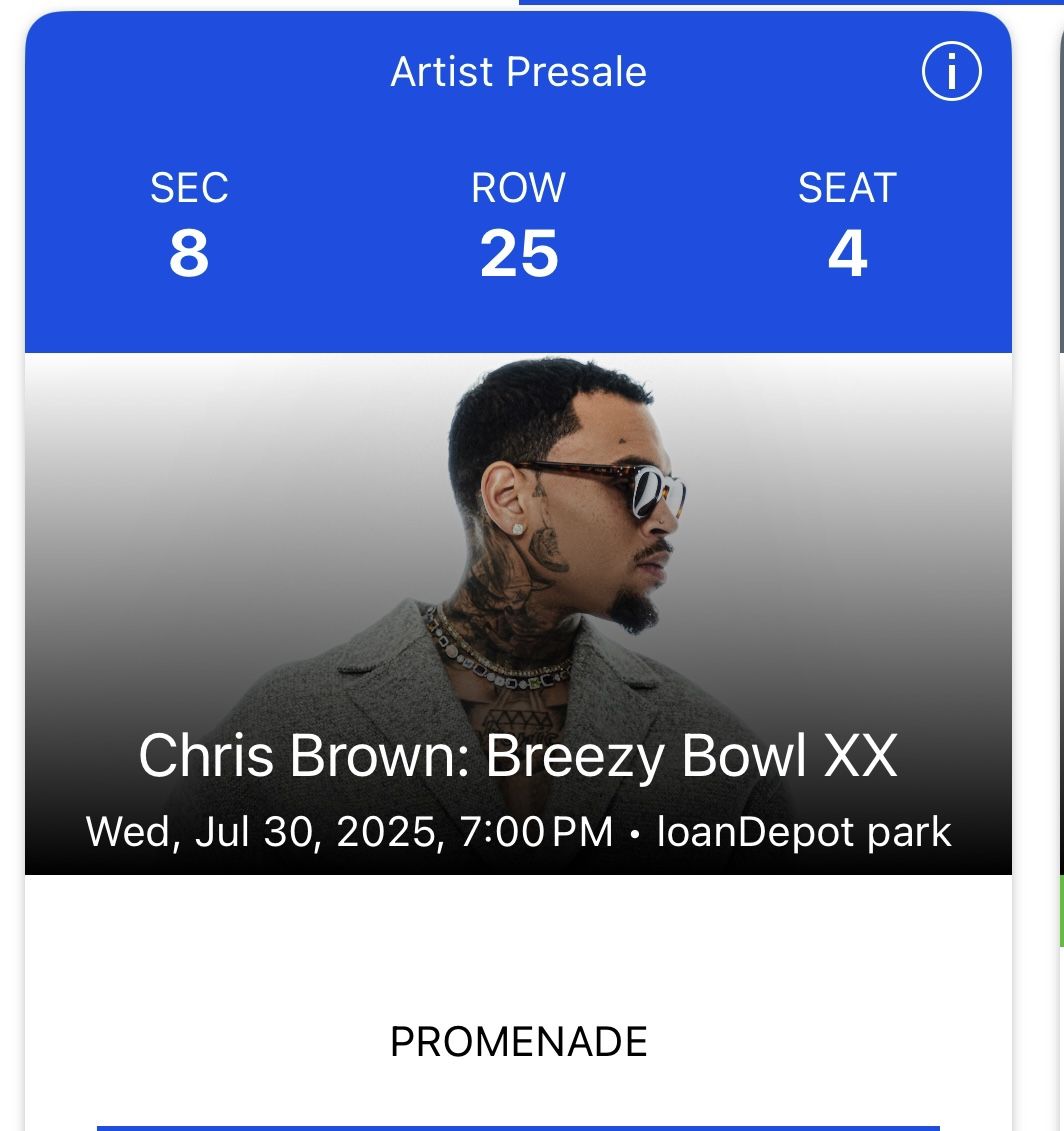 Chris Brown Tickets For Sale!!!
