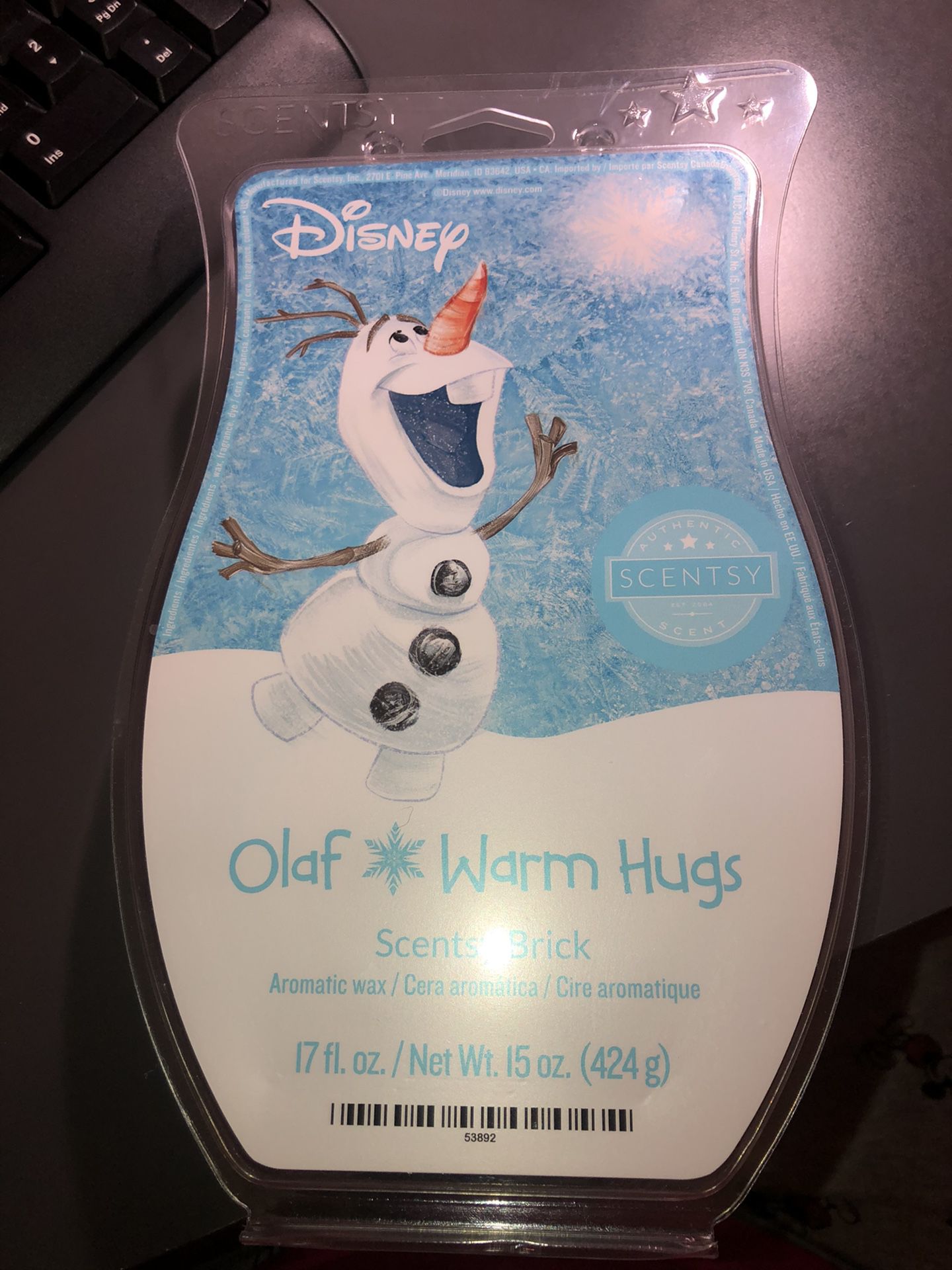 Scentsy Olaf Warm Hugs Wax BRICK