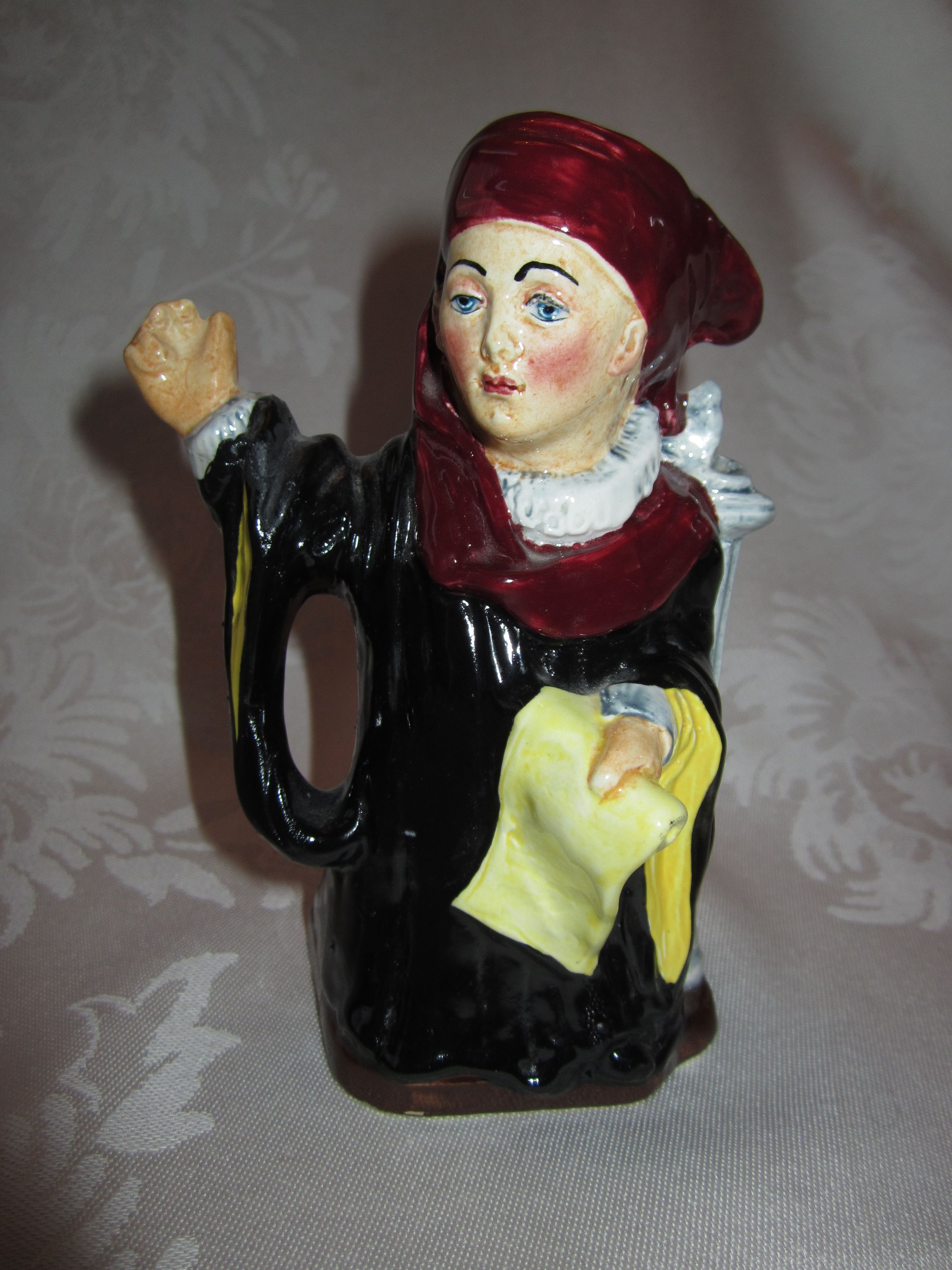 Vintage Portia Shakespeare ET Bailey Toby Jug Mug $35.00 Burleigh Ironstone, Staffordshire England