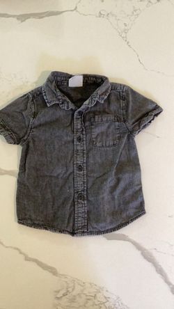 Grey/denim button up