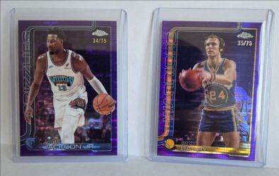 Topps NBA Chrome Basketball Numbered Cards Bulls Bucks Grizzlies Warriors Rockets
