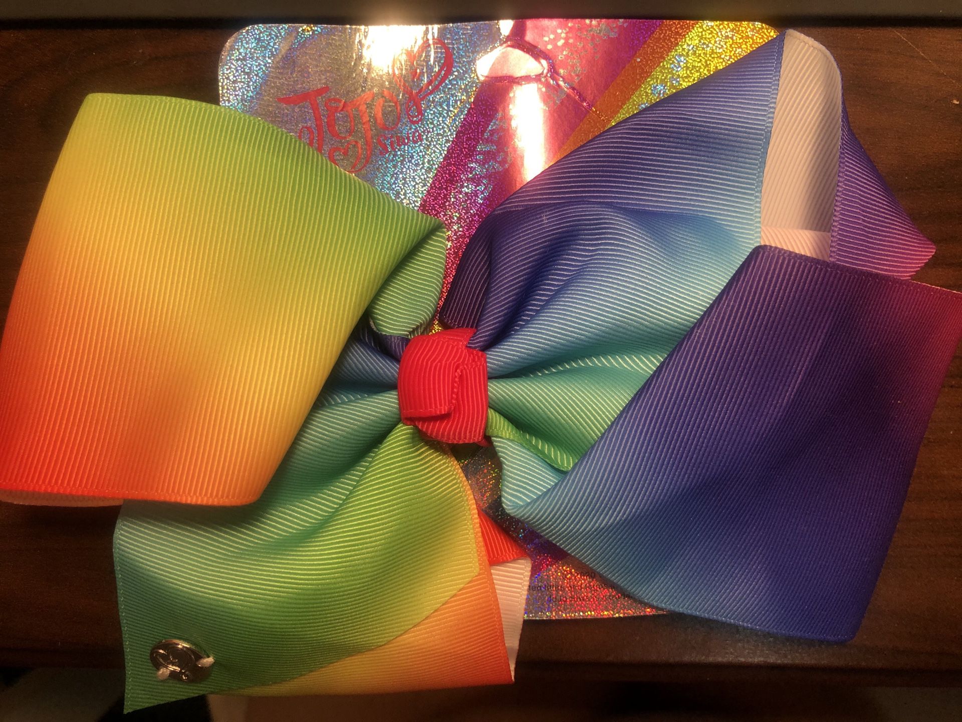 Large Jojo siwa rainbow bow for girls 8 inch