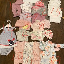 baby Cloth ( NB) 15 Pieces-$10, Each One $1