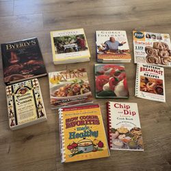 Bundle Of 9 Cookbooks And A Magazine