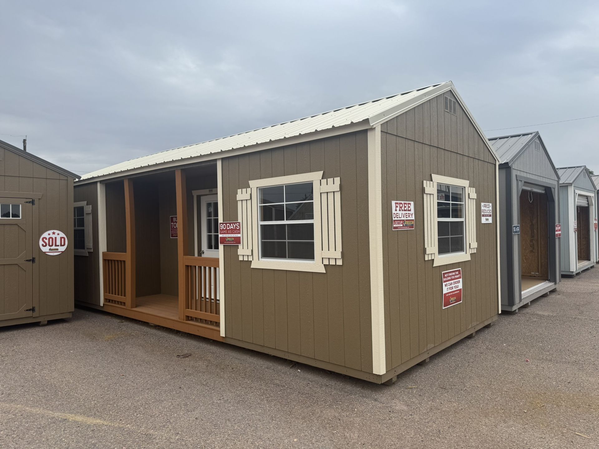 12x28 center porch - office - boutique - guest house - cabin - casita