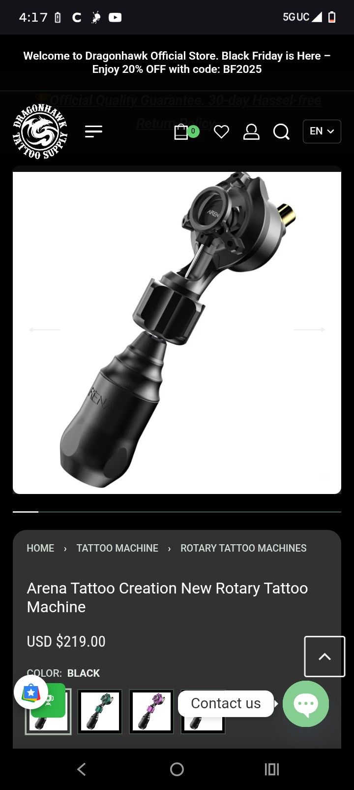 Arena Nimbus Creation Tattoo Gun